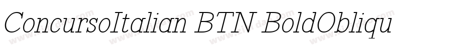 ConcursoItalian BTN BoldOblique字体转换